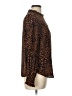 Lark & Ro 100% Polyester Animal Print Brown Long Sleeve Blouse Size 12 - photo 4