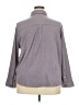 32 Degrees Solid Gray Purple Long Sleeve Blouse Size XXL - photo 2