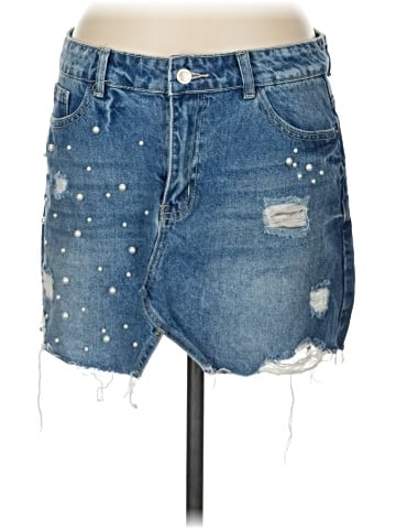 Angel Kiss Denim Skirt (view 1)