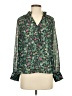 J.Crew Floral Green Long Sleeve Blouse Size XS - photo 1