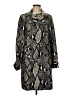Diane von Furstenberg Animal Print Silver Wool Coat Size 6 - photo 1