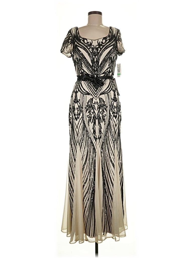 Pre-owned R & M Richards Cocktail Dress In Silver