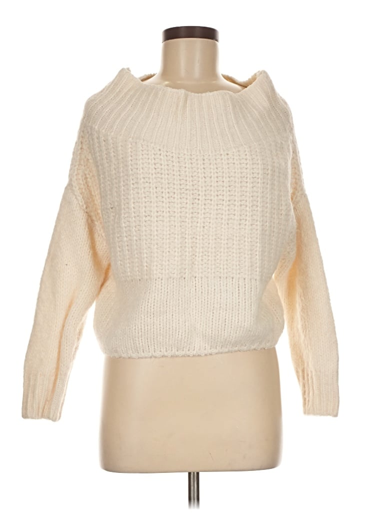 Pre-owned Love Tree Pullover Sweater In White