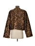 H&M 100% Polyester Animal Print Brown Faux Fur Jacket Size S - photo 2