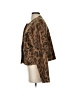H&M 100% Polyester Animal Print Brown Faux Fur Jacket Size S - photo 5