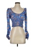 Free People 100% Polyester Blue 3/4 Sleeve Blouse Size XS - photo 1