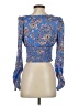 Free People 100% Polyester Blue 3/4 Sleeve Blouse Size XS - photo 2