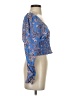 Free People 100% Polyester Blue 3/4 Sleeve Blouse Size XS - photo 4