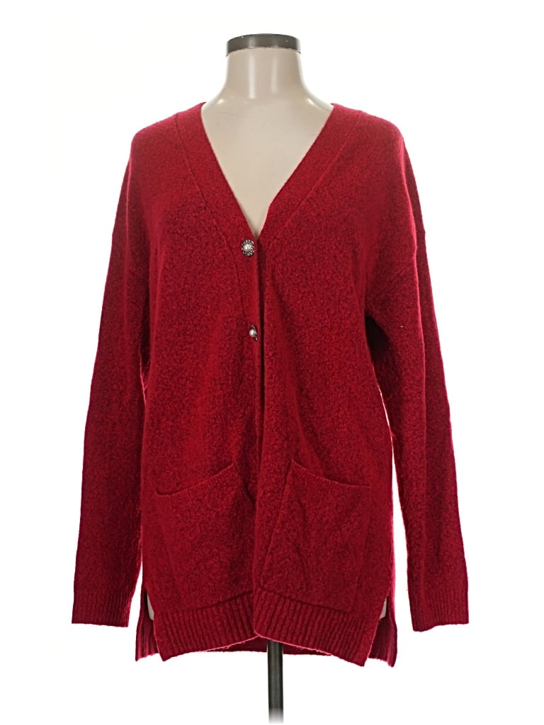 Pre-owned Talbots Cardigan Sweater In Red