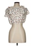 Forever 21 100% Polyester Ivory Short Sleeve Blouse Size L - photo 1