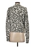 Ann Taylor Animal Print Gray Turtleneck Sweater Size S - photo 2