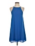 Everly 100% Polyester Solid Blue Casual Dress Size S - photo 1