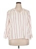 Splendid Stripes Ivory 3/4 Sleeve Blouse Size XXL - photo 1