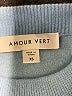 Amour Vert 100% Cashmere Solid Blue Cashmere Pullover Sweater Size XS - photo 6
