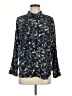Astr Print Blue Long Sleeve Blouse Size M - photo 1