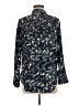 Astr Print Blue Long Sleeve Blouse Size M - photo 2