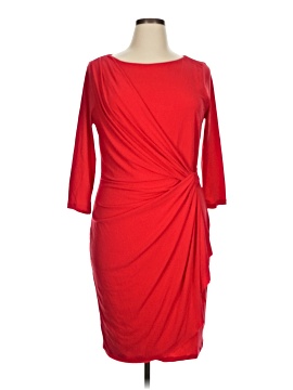 open lace back dress Catherine Malandrino Petite Red Knit Bead Front Red / Petite