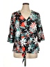Unbranded 100% Polyester Teal 3/4 Sleeve Blouse Size XL - photo 1