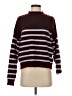 Sundry Stripes Burgundy Turtleneck Sweater Size Sm (1) - photo 1