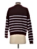 Sundry Stripes Burgundy Turtleneck Sweater Size Sm (1) - photo 2