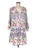 J Valdi 100% Polyester Print White Casual Dress Size M - photo 1
