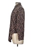 Passport 100% Rayon Floral Black Long Sleeve Blouse Size L - photo 5