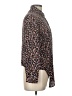 Passport 100% Rayon Floral Black Long Sleeve Blouse Size L - photo 4