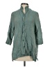 Lorain Croft Teal 3/4 Sleeve Button-Down Shirt Size S - photo 1