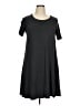 PREMISE Solid Gray Casual Dress Size 0X - photo 1