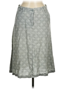LAURA ASHLEY Womens A-Line Skirt UK 10 Small W30 Grey Floral Wool AE14