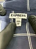 Express Outlet Plaid Blue Long Sleeve Blouse Size L - photo 7