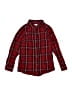 Carter's 100% Cotton Plaid Red Long Sleeve Button-Down Shirt Size 8 - photo 1
