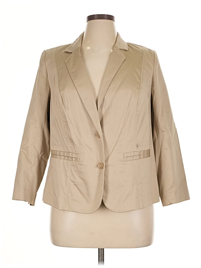 Pre-owned Lane Bryant Blazer Jacket In Brown