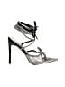 Unbranded Silver Black Heels Size EU 38 - photo 1