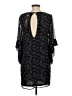 Ark & Co. 100% Polyester Print Black Casual Dress Size S - photo 2