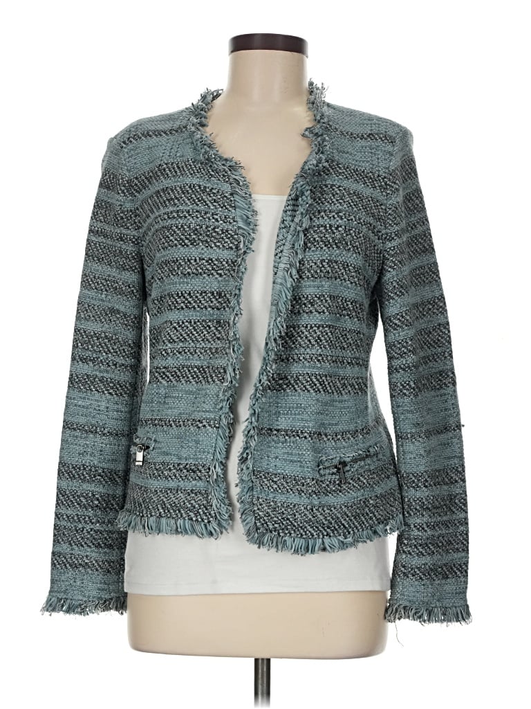 Pre-owned Nic + Zoe Blazer Jacket In Teal