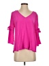 Lavender Brown 100% Silk Pink blouse Size S - photo 1