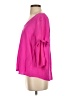 Lavender Brown 100% Silk Pink blouse Size S - photo 5