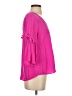 Lavender Brown 100% Silk Pink blouse Size S - photo 4