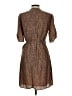 Mod Ref 100% Polyester Animal Print Brown Casual Dress Size L - photo 2