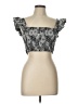 Kourt 100% Polyester Silver Short Sleeve Top Size L - photo 1