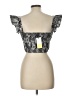Kourt 100% Polyester Silver Short Sleeve Top Size L - photo 2