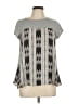 Rewind 100% Polyester Gray Short Sleeve Top Size L - photo 1