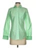 J.Crew Factory Store 100% Cotton Print Green Long Sleeve Blouse Size XS - photo 1