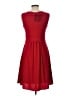 Essentials by ABS Solid Red Casual Dress Size L - photo 2