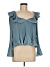 Derek Lam 10 Crosby 100% Polyester Teal Tank Top Size 6 - photo 1