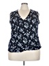 Violets & Roses Black Sleeveless Blouse Size 3X - photo 1