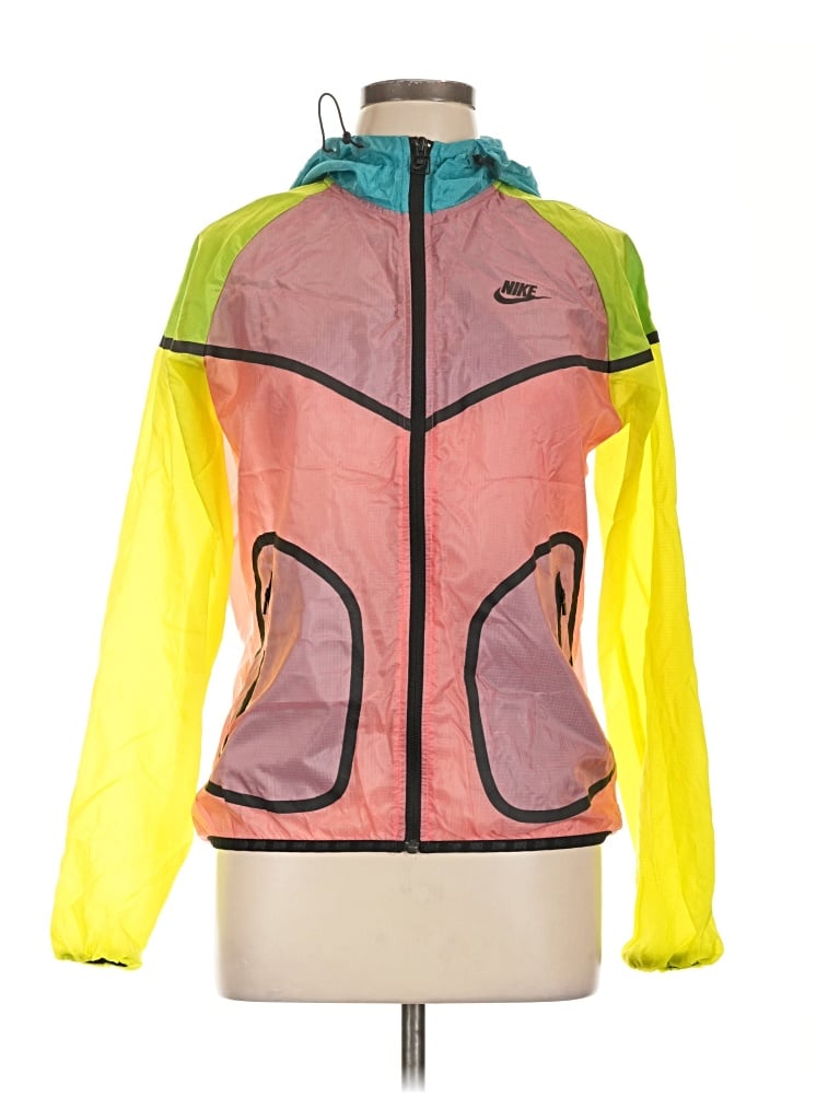 Pre-owned Nike Windbreaker Jacket In Yellow