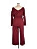 Shein Solid Burgundy Jumpsuit Size 1X - photo 2