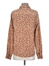 Lulus 100% Polyester Animal Print Brown Long Sleeve Blouse Size S - photo 2